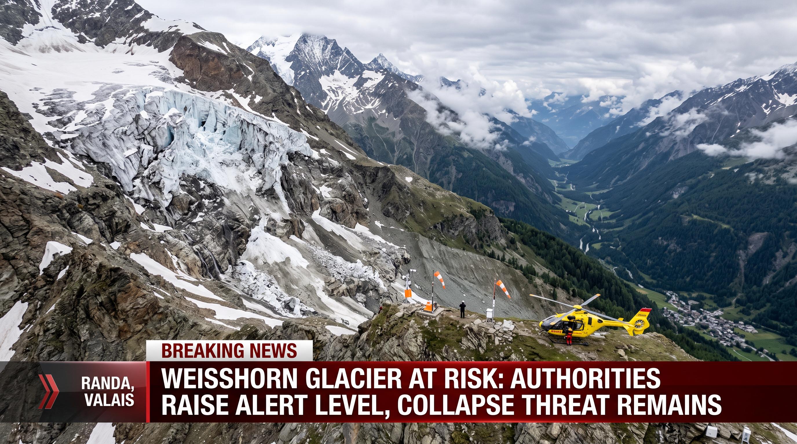 Weisshorn glacier remains at risk of further collapse