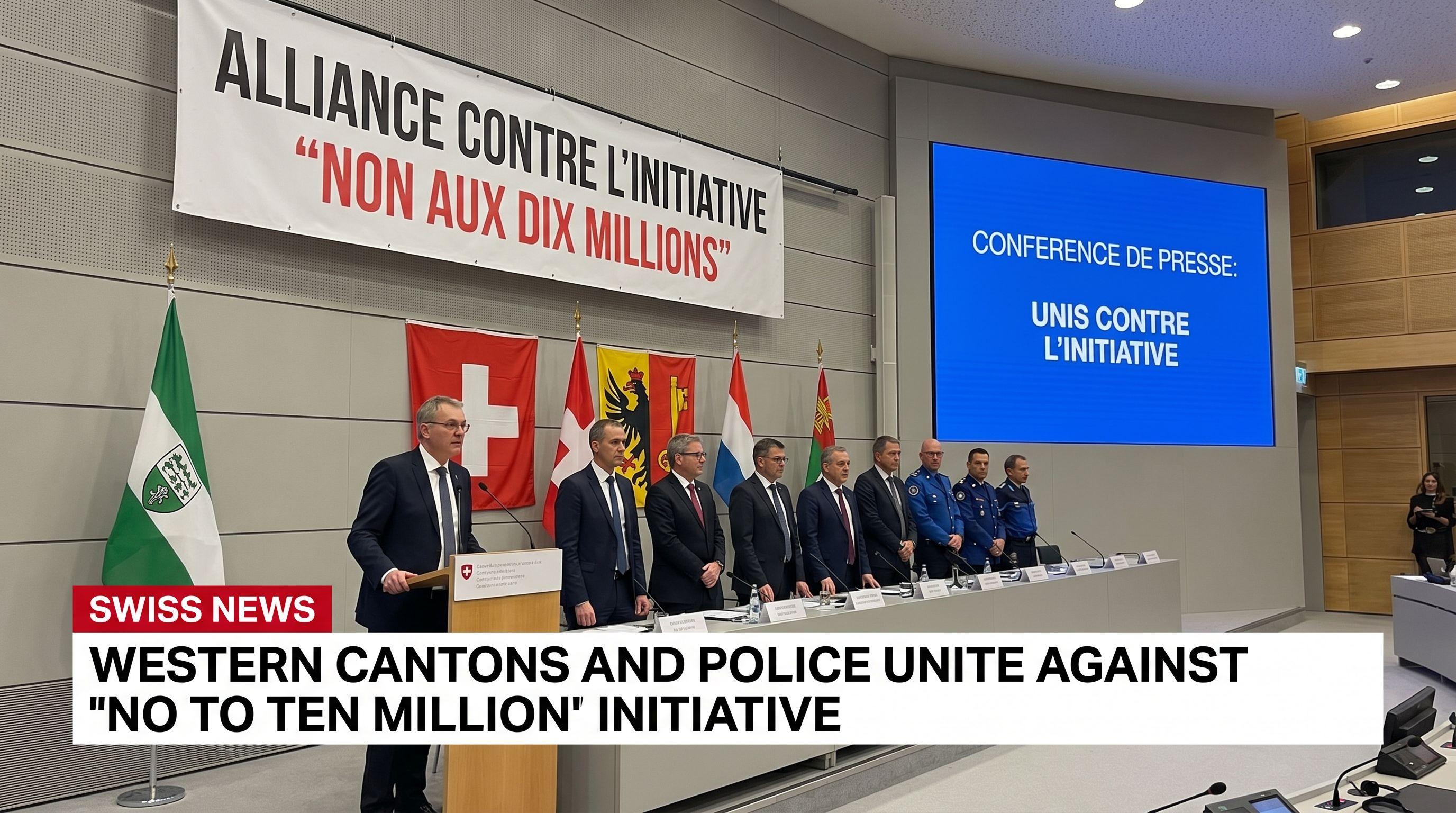Western Cantons and Police Unite Against 'No to Ten Million' Immigration Initiative
