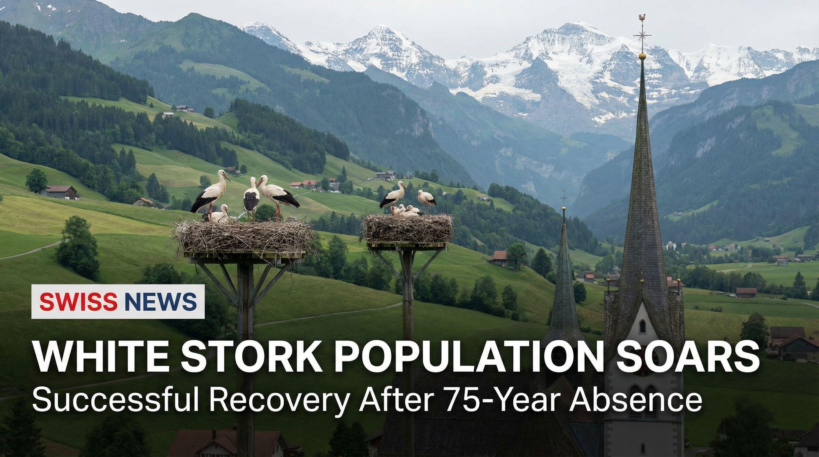 White Stork Population Soars in Switzerland After 75-Year Absence
