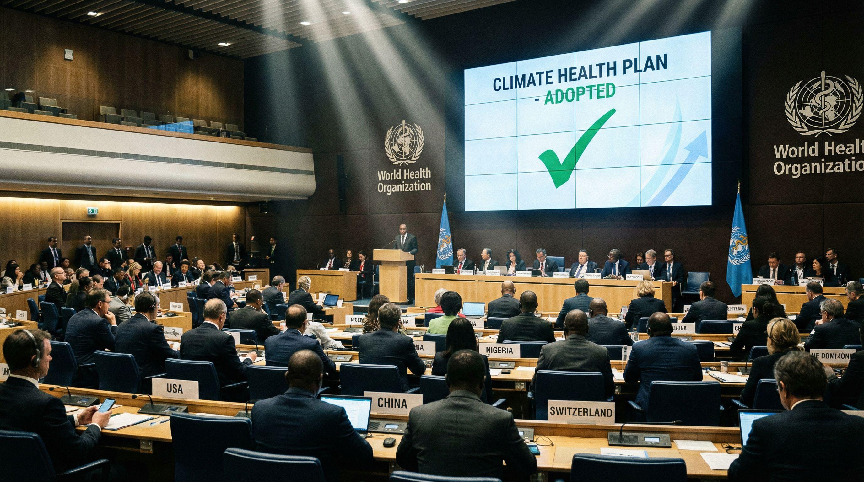 WHO members endorse global climate health initiative in Geneva