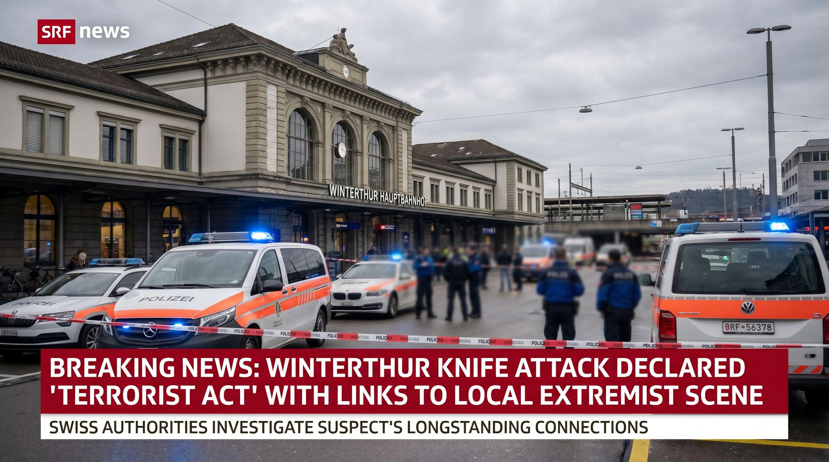 Winterthur Knife Attack Declared 'Terrorist Act' with Links to Local Extremist Scene