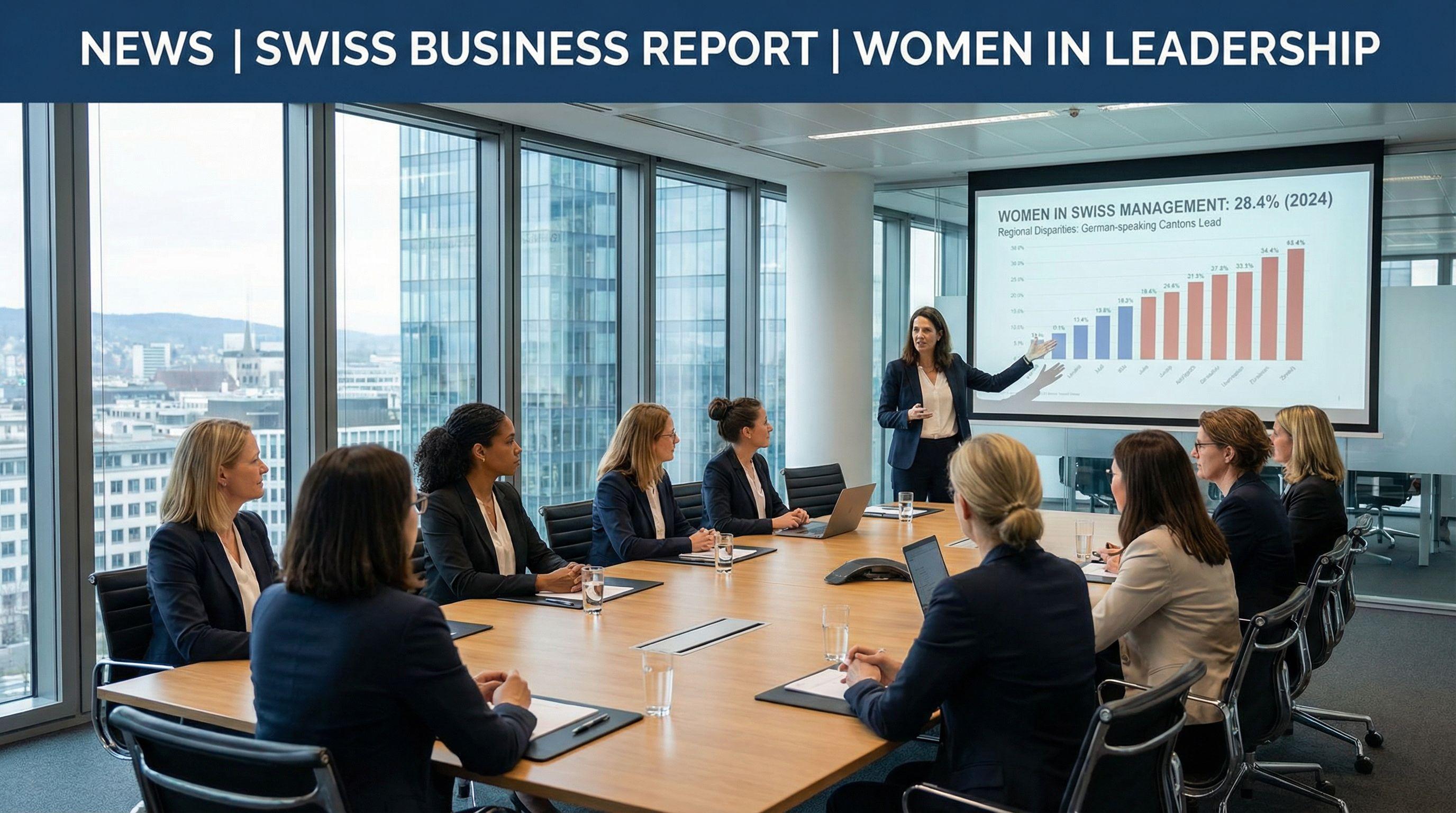 Women in Swiss Management Roles Rise to 28.4%, Regional Disparities Persist