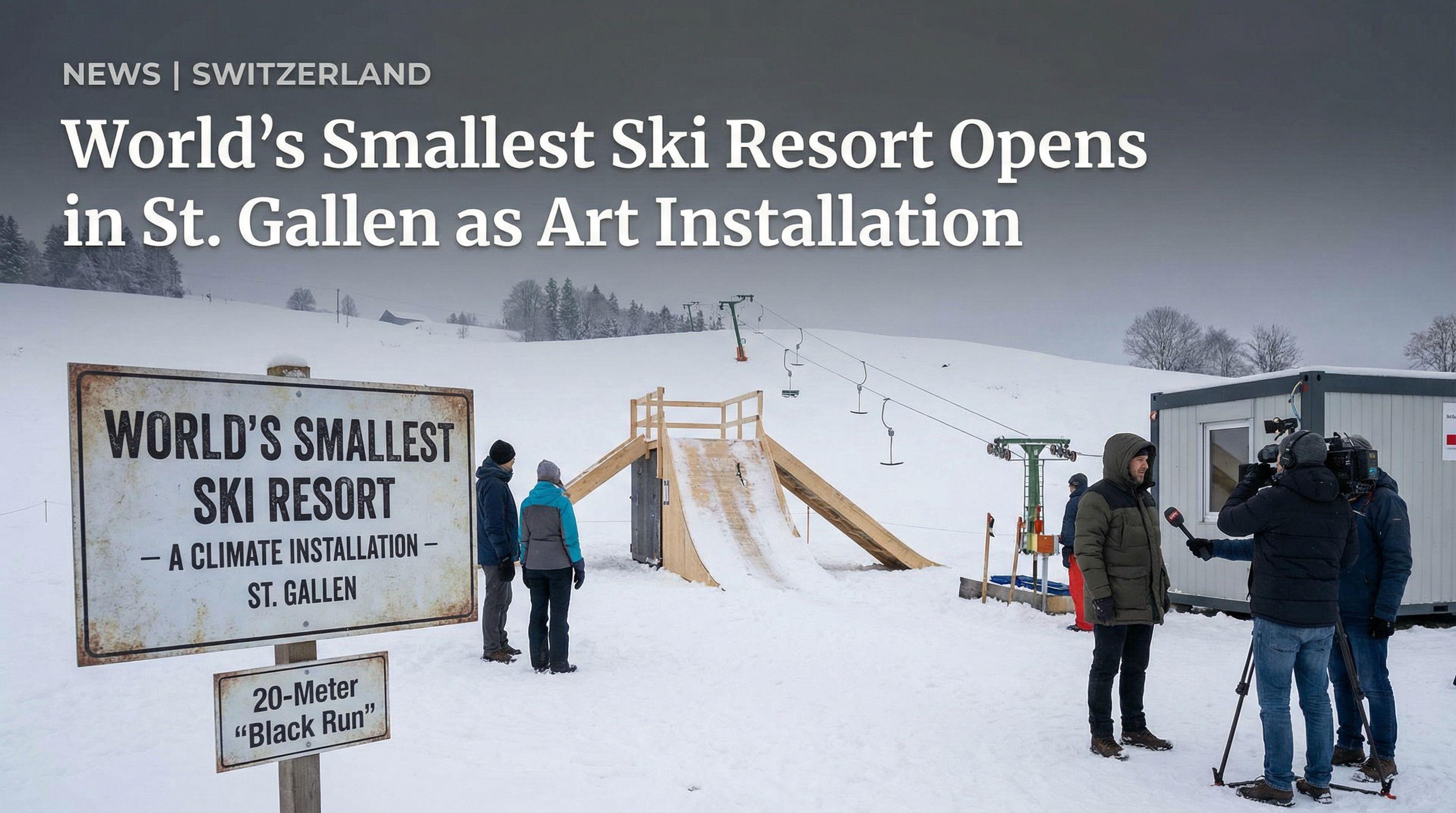 World's Smallest Ski Resort Opens in St. Gallen as Art Installation