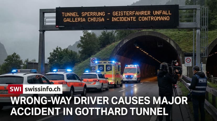 Wrong-Way Driver Causes Major Accident in Gotthard Tunnel