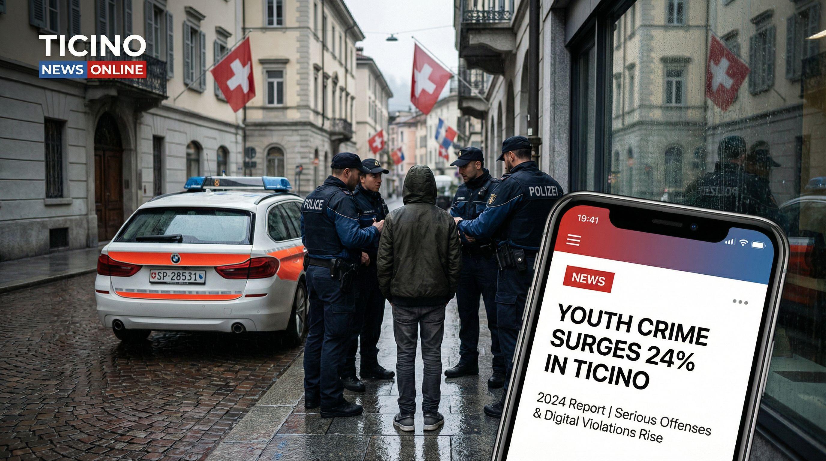 Youth Crime Surges 24% in Ticino