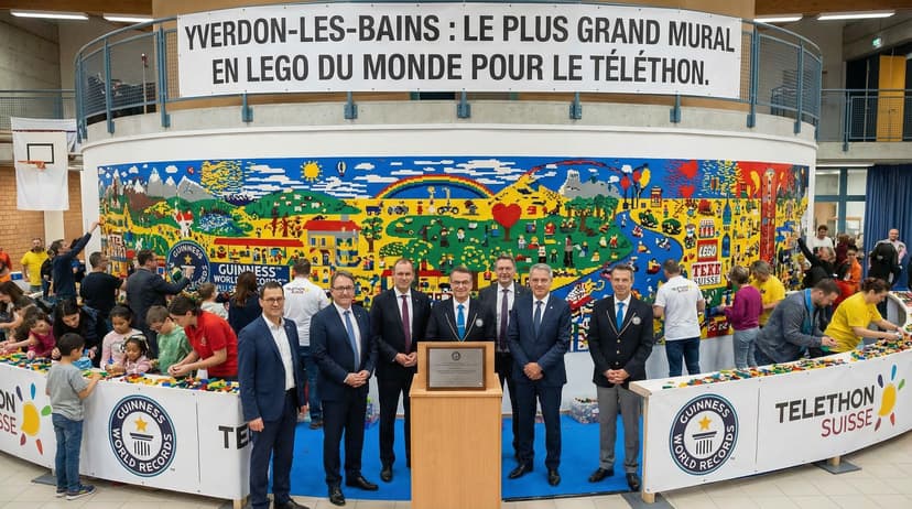 Yverdon-les-Bains Builds World's Largest Lego Mural for Charity