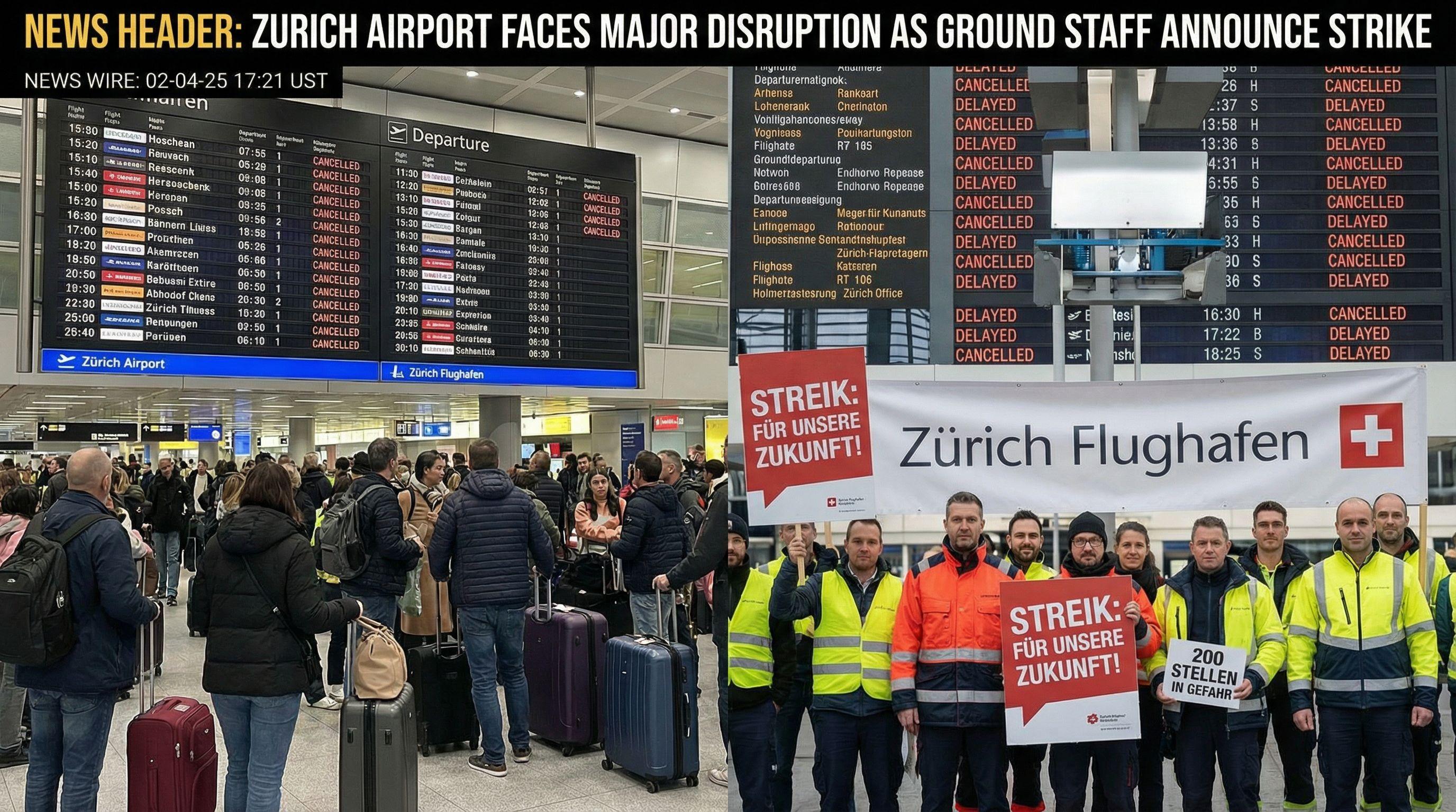 Zurich Airport Faces Major Disruption as Ground Staff Announce Strike