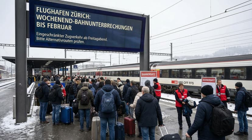 Zurich Airport Faces Weekend Rail Disruptions Through February