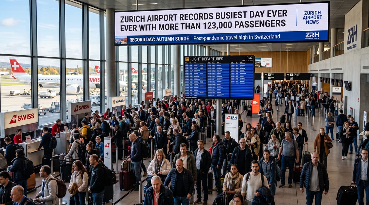 Zurich Airport records busiest day ever with more than 123,000 passengers