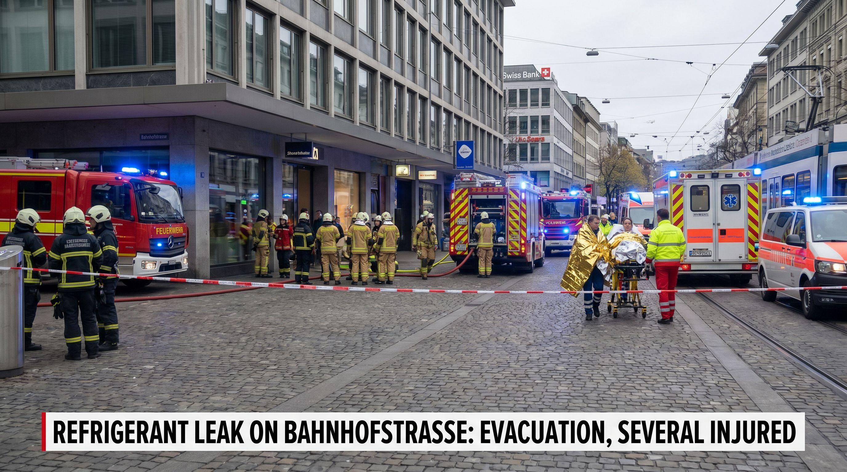 Refrigerant Leak on Zurich's Bahnhofstrasse Injures Several, Forces Evacuation