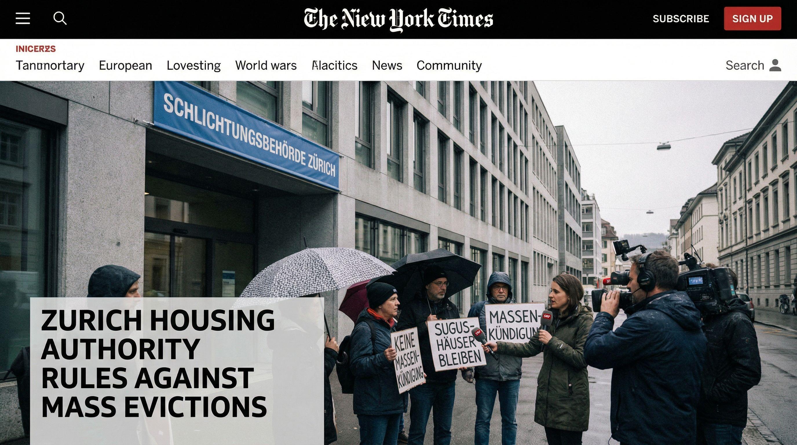 Zurich Housing Authority Rules Against Mass Evictions