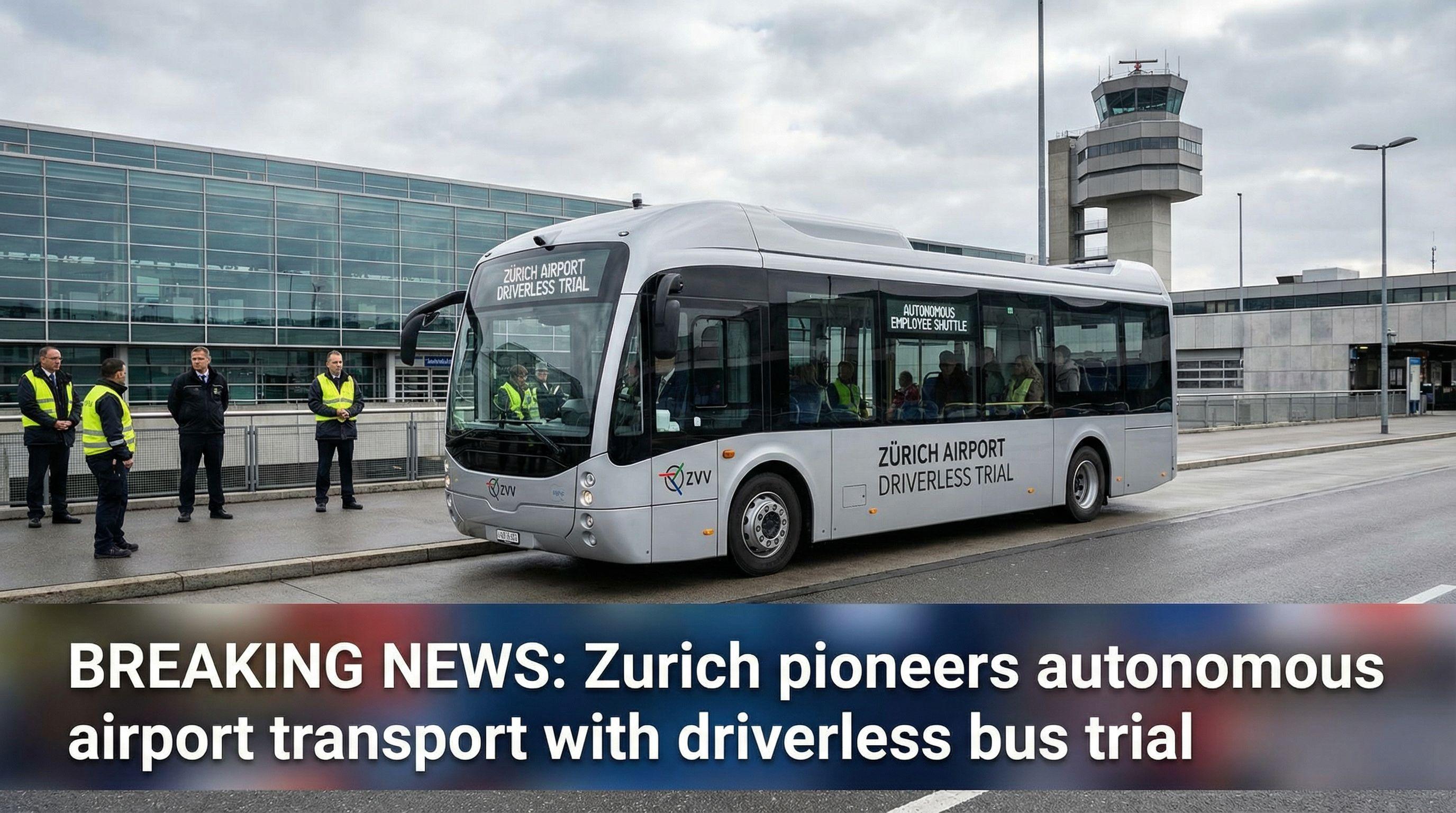 Zurich pioneers autonomous airport transport with driverless bus trial