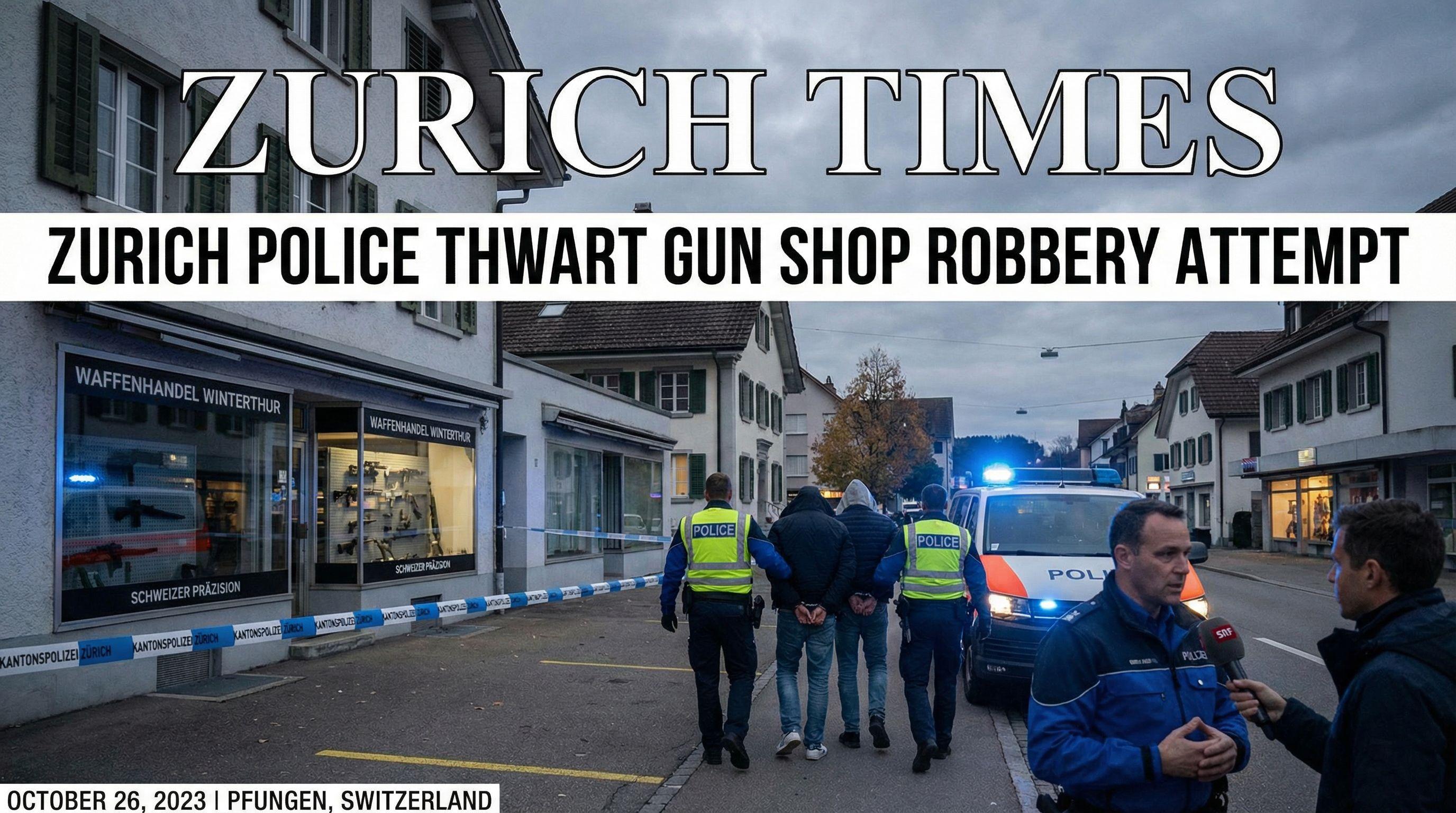 Zurich Police Thwart Gun Shop Robbery Attempt
