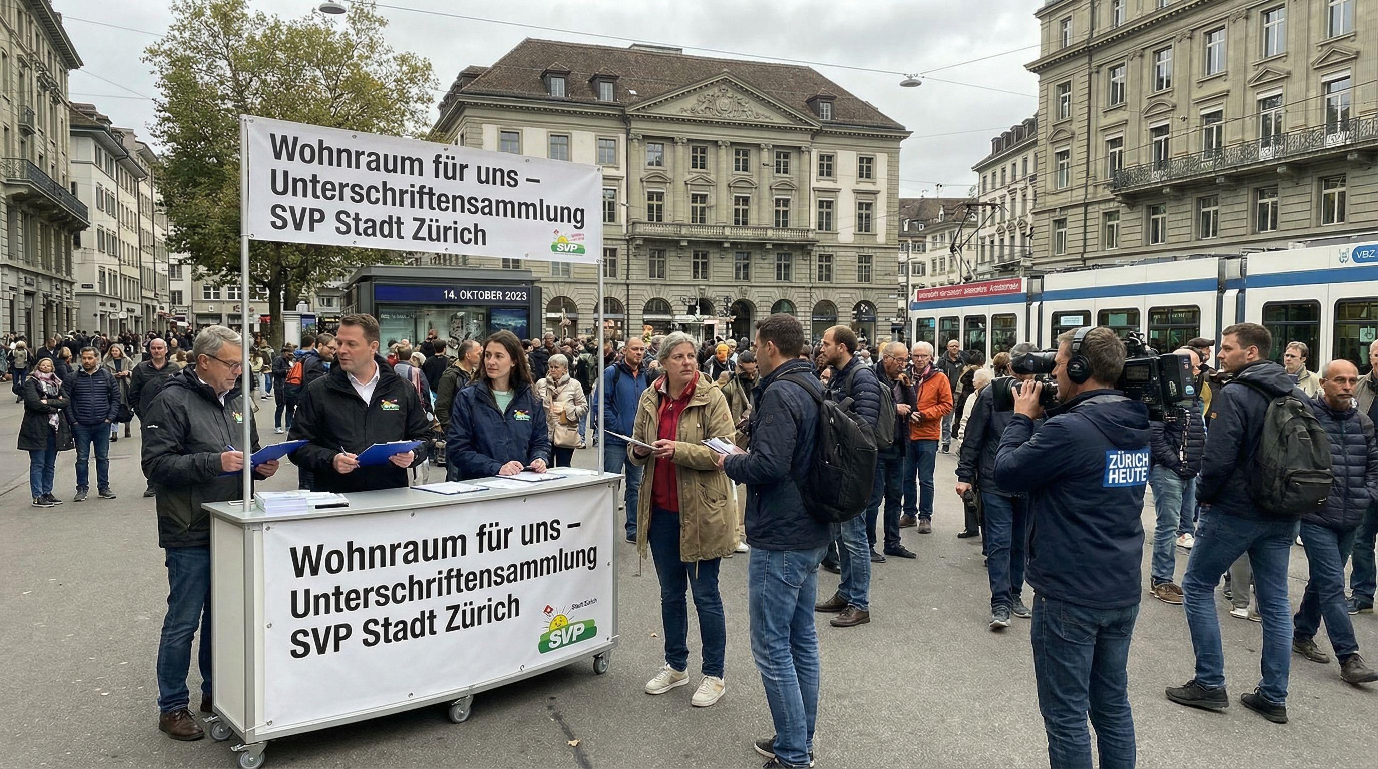 Zurich People's Party Collects Signatures for 'Housing for Our People' Initiative