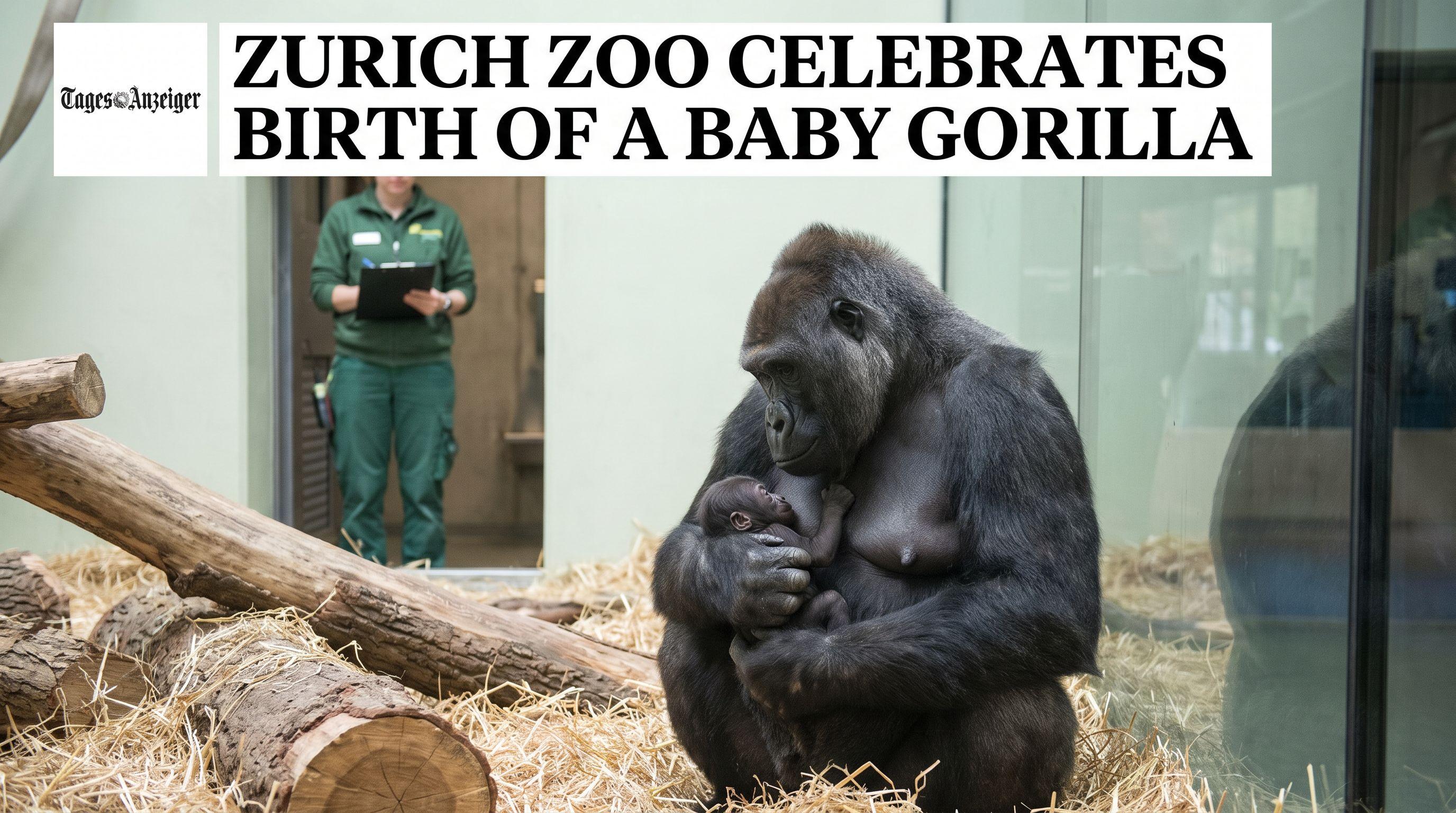 Zurich Zoo Celebrates Birth of a Baby Gorilla