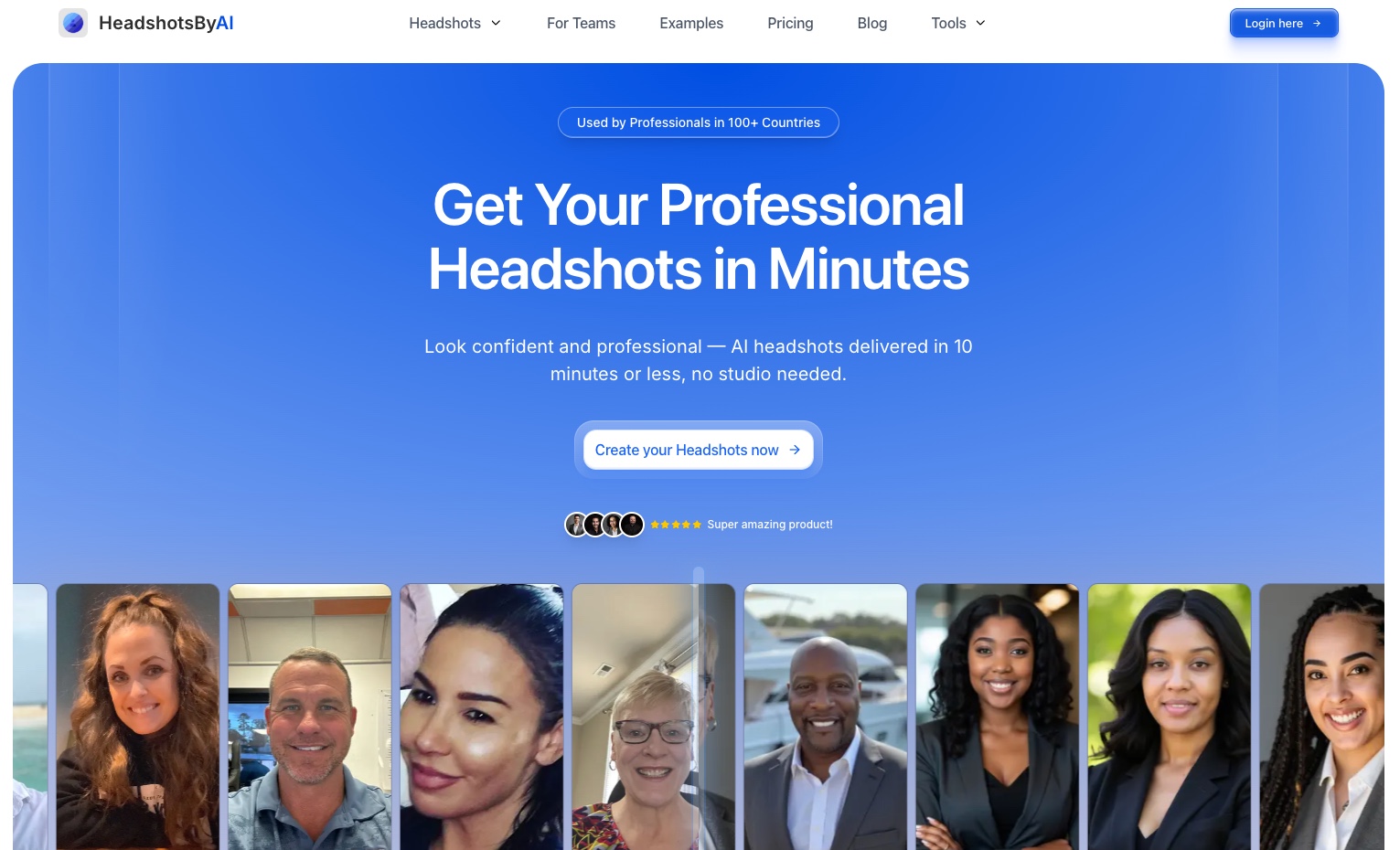 HeadshotsByAI interface